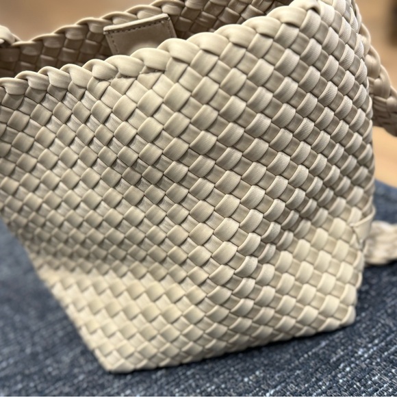 Naghedi Laguna Bag with Removable Change Purse Insert in Ecru Woven Bag - Picture 11 of 12